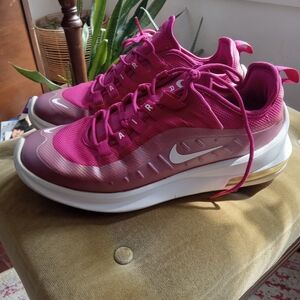 Nike Women's Magenta/Pink Athletic Sneakers with White Swoosh